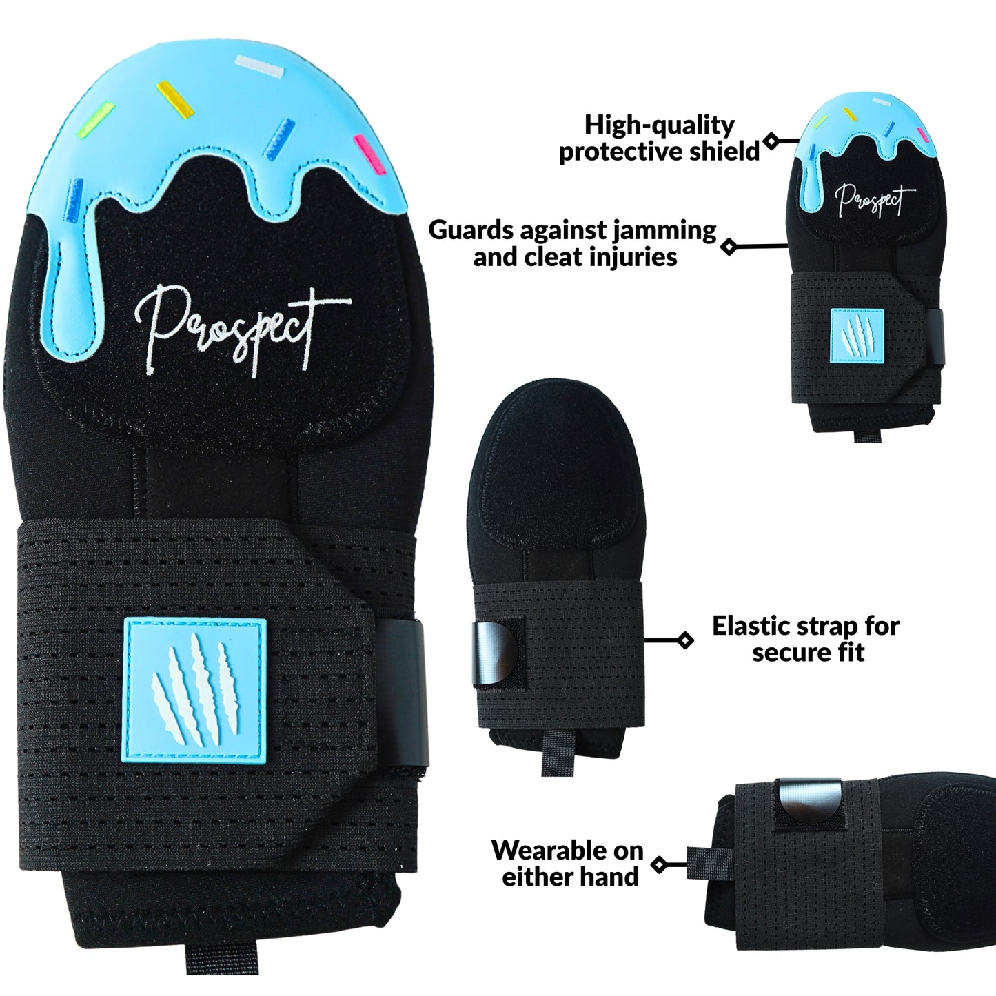 Prospect Sports Baseball Sliding Mitt Blue Ice Cream