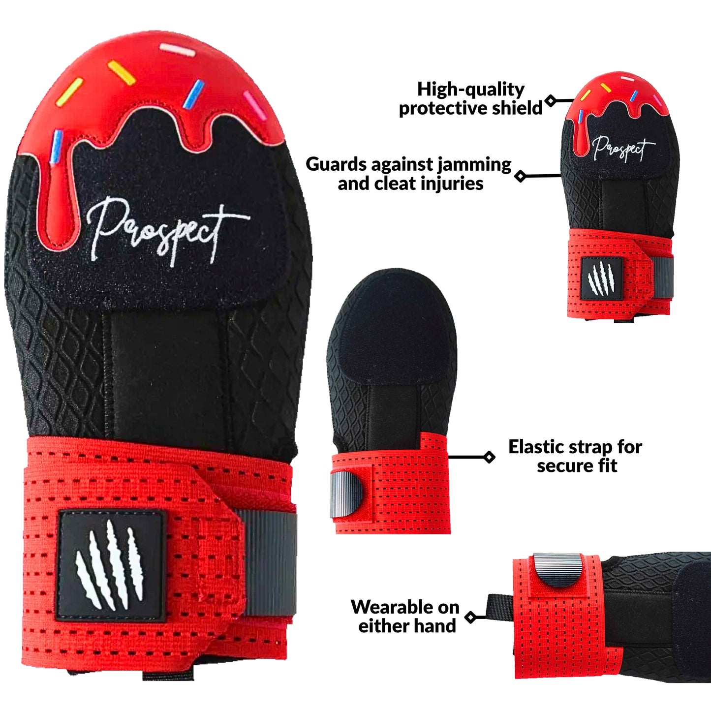 Prospect Sports Baseball Sliding Mitt Red Ice Cream