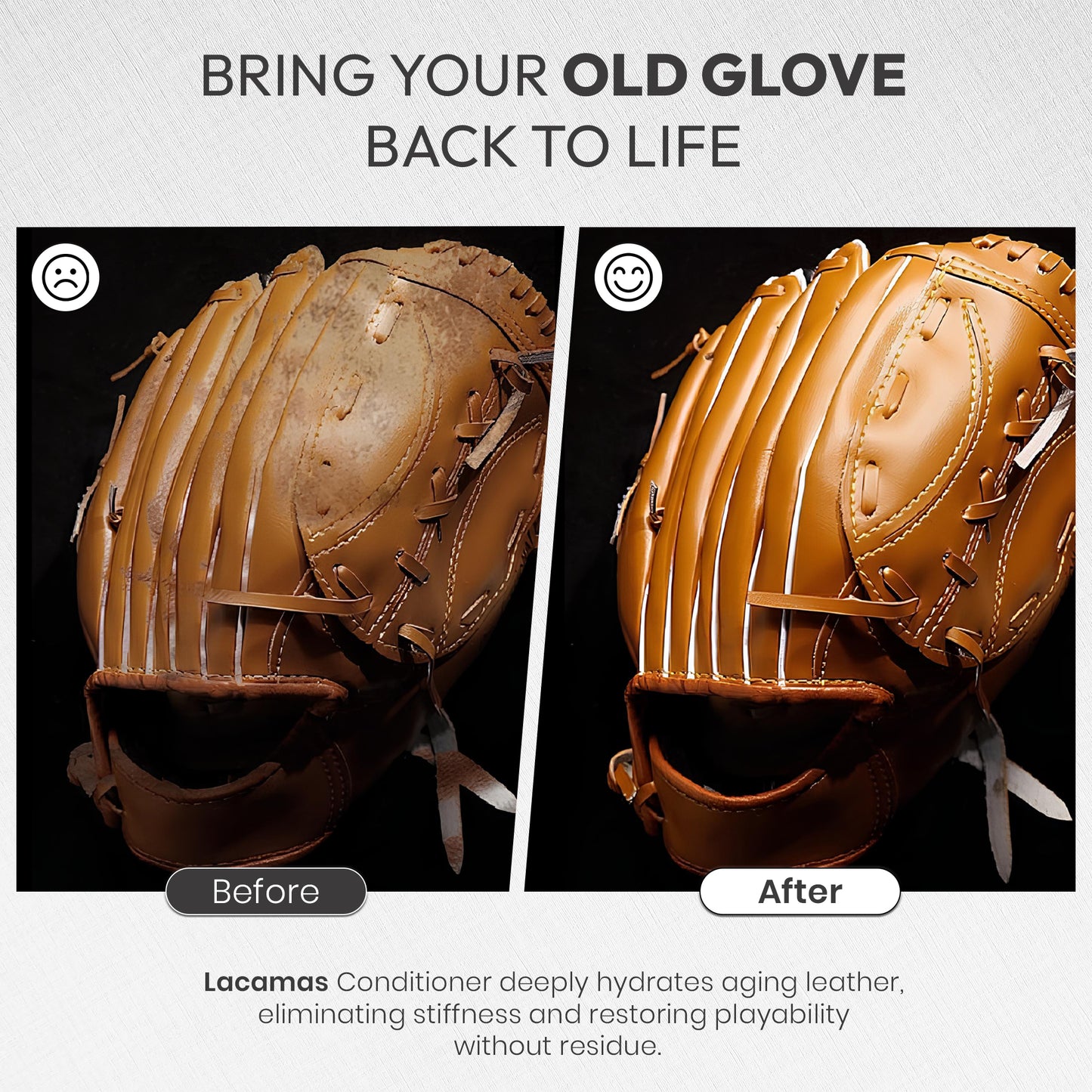 LaCamas Baseball Glove Conditioner – Restores, Softens & Protects Leather – Premium Conditioning Cream