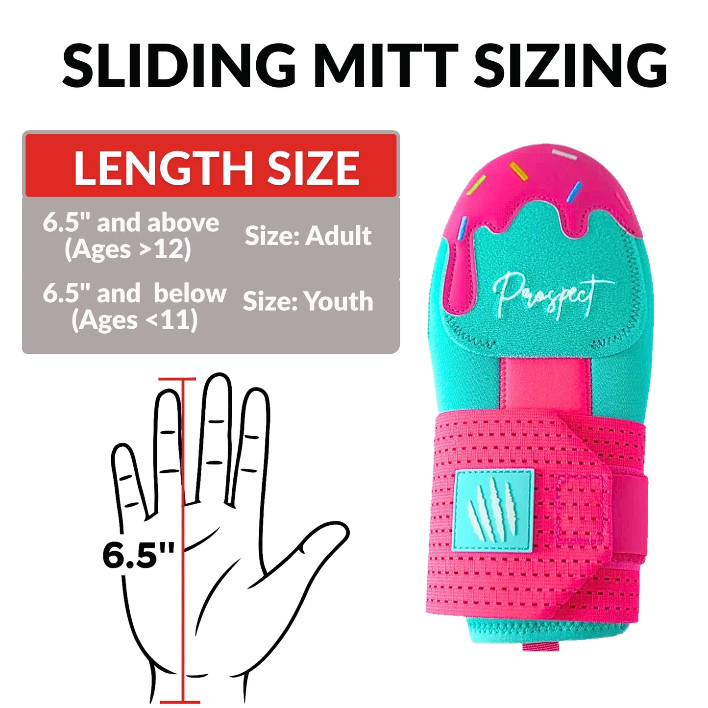 Prospect Sports Baseball Sliding Mitt Miami Ice Cream
