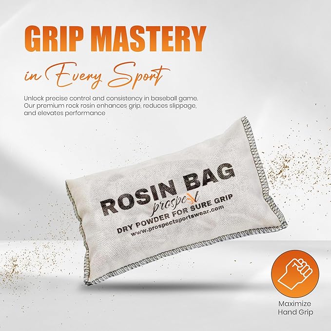 Rosin Bag – Extra Tacky Rosin with Easy-Flow Design for Maximum Baseball Grip